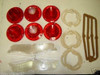 1962 62 Chevy Impala Park & Rear Tail Light Lens Lenses Kit With Gaskets Set