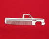 73-87 Chevy Truck Brushed Stainless Steel Metal Trim Beard Hair Mustache Comb