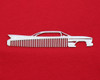 60 Cadillac Coupe Deville Brushed Stainless Steel Trim Beard Hair Mustache Comb