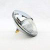 5-3/4" Headlamp Light Bulb Chrome Trim Cover Half Moon For Motorcycle Headlight