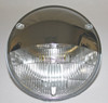 7" Headlight Headlamp Light Bulbs Chrome Trim Half Moons Shield Covers Pair New