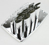 Vintage Chrome Pipe Organ Speaker Cover Package Tray 6X9 Lowrider Rat Hot Rod