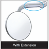 Chrome Curved Arm Rear View Peep Door Mirror Extension 1.5"