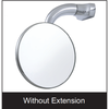 Chrome Curved Arm Rear View Peep Door Mirror Extension 1.5"