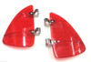Red Accessory Vent Wing Window Air Deflector Breeze Breezies Pair