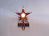 Light Up Amber Dot Vintage Style Safety Star License Plate Ornament Hot Rat Rod