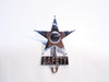 Light Up Blue Dot Vintage Style Safety Star License Plate Ornament Hot Rat Rod