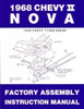 68 1968 Chevy Nova Factory Assembly Instruction Manual