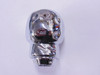 Chrome Aluminum Skull W/ Red Jewel Eyes Shifter Handle Knob Column & Floor Shift