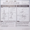 61 Chevy Impala Convertible Jacking Instructions 1961