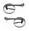 4" STRAIGHT ARM Peep Mirror Outside Rear View Door Frame Hot Street Rat Rod Pair