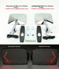 73-91 Chevy GMC Truck Square LED Turn Signal Outside Rearview Door Mirrors Pair