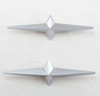 2- Lowrider Custom Cruiser Fender Skirt Chrome Star Ornament 54-58 Pontiac Pair