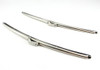 15" Stainless Steel Front Windshield Wiper Blades Bayonet Style PAIR