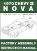 70 1970 Nova Factory Assembly Instruction Manual Book