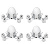 Chrome Spider Bullet Center Wheel Hub Caps 4 LUG x 4-1/2 Bolt Pattern SET OF 4
