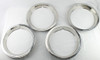 67 68 69 Camaro Chevelle Nova 14x6 Polished Rally Wheel Trim Rings Correct Clips Set of 4