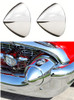 57 1957 Chevy SMOOTHIE Aluminum Chrome Front Bumper Bullets Pair