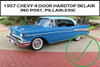 57 1957 Chevy 4-DOOR HARDTOP Quarter Side Panel Aluminum Inserts w/ GOLD Emblems
