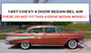 57 1957 Chevy 4-DOOR HARDTOP Quarter Side Panel Aluminum Inserts w/ GOLD Emblems