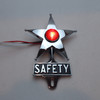 Light Up Red Jewel Vintage Style Safety Star License Plate Topper Hot Rat Rod