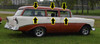 55 56 Chevy 4-DOOR 210 & Bel Air Station Wagon Belt Roof Window Trim Molding Clip Set
