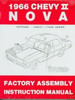 66 1966 Nova Factory Assembly Instruction Manual Book