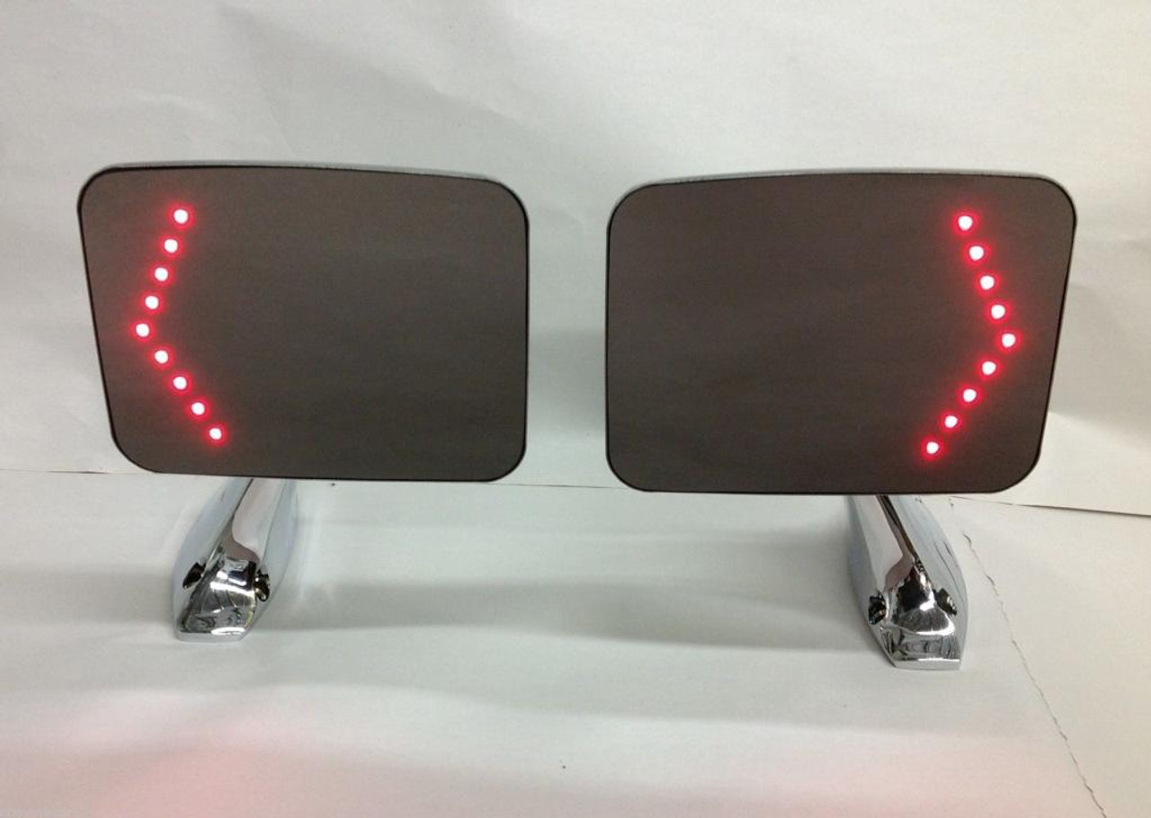 70 71 72 Chevy Truck LED Turnsignal Square Rectangle Chrome Outside