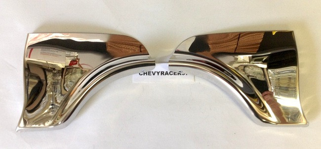 63 1963 Chevy Impala Fender Skirt Stainless Scuff Pads Trim - I-5