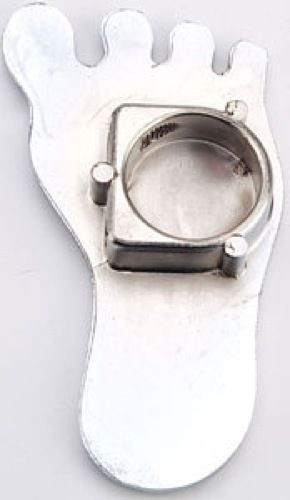 JEGS Vintage Chrome Barefoot Moon Gas Pedal Cover - Hot Rod & Gasser Style