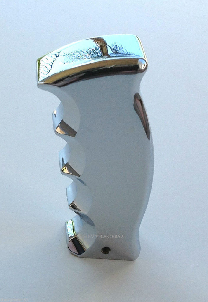 Chrome Aluminum Pistol Grip Shifter Handle Knob Column & Floor Shift