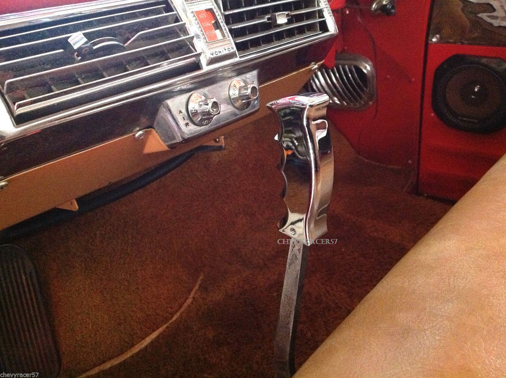 Chrome Aluminum Pistol Grip Shifter Handle Knob Column & Floor Shift
