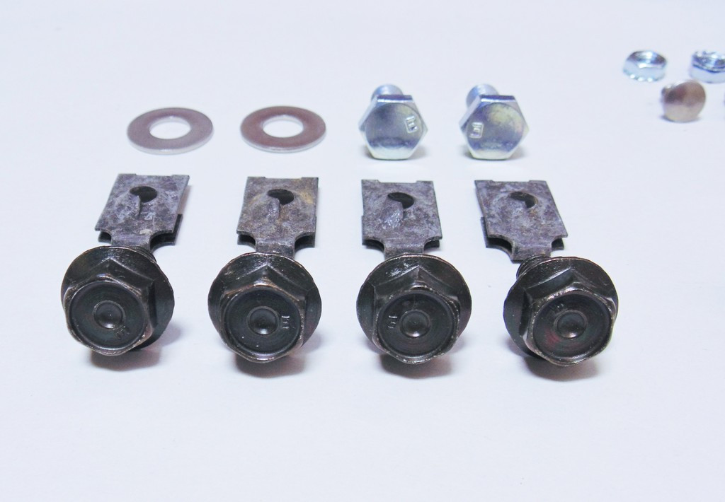 55 56 Chevy Front Grill & Tie Bar Bolt Kit with Stainless Threaded Fake ...