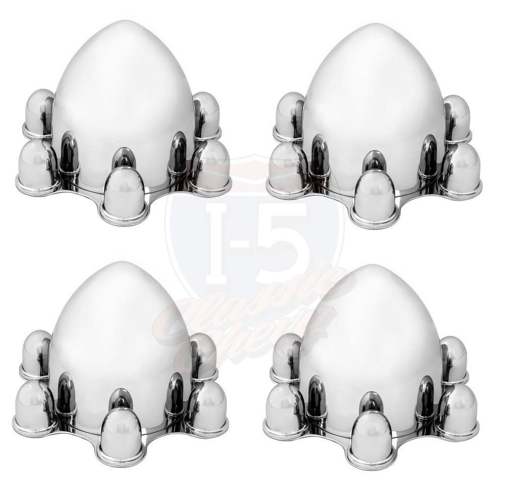 Chrome Spider Bullet Center Wheel Hub Caps 6 lug on 5-1/2 CHEVY BOLT ...