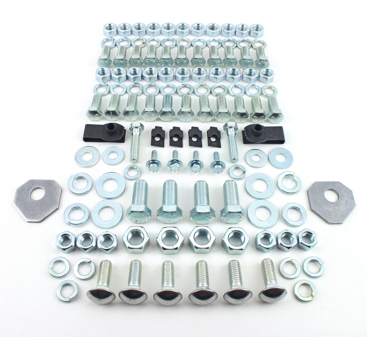 8-Pack Stock Style Body Bolts & U-Nuts For 1950-70s GM – Bel Air, Biscayne, Impala, SS, Corvette