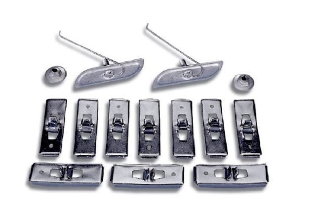 57 1957 Chevy Rocker Molding Stainless Trim Clip Set I5 Classic Chevy