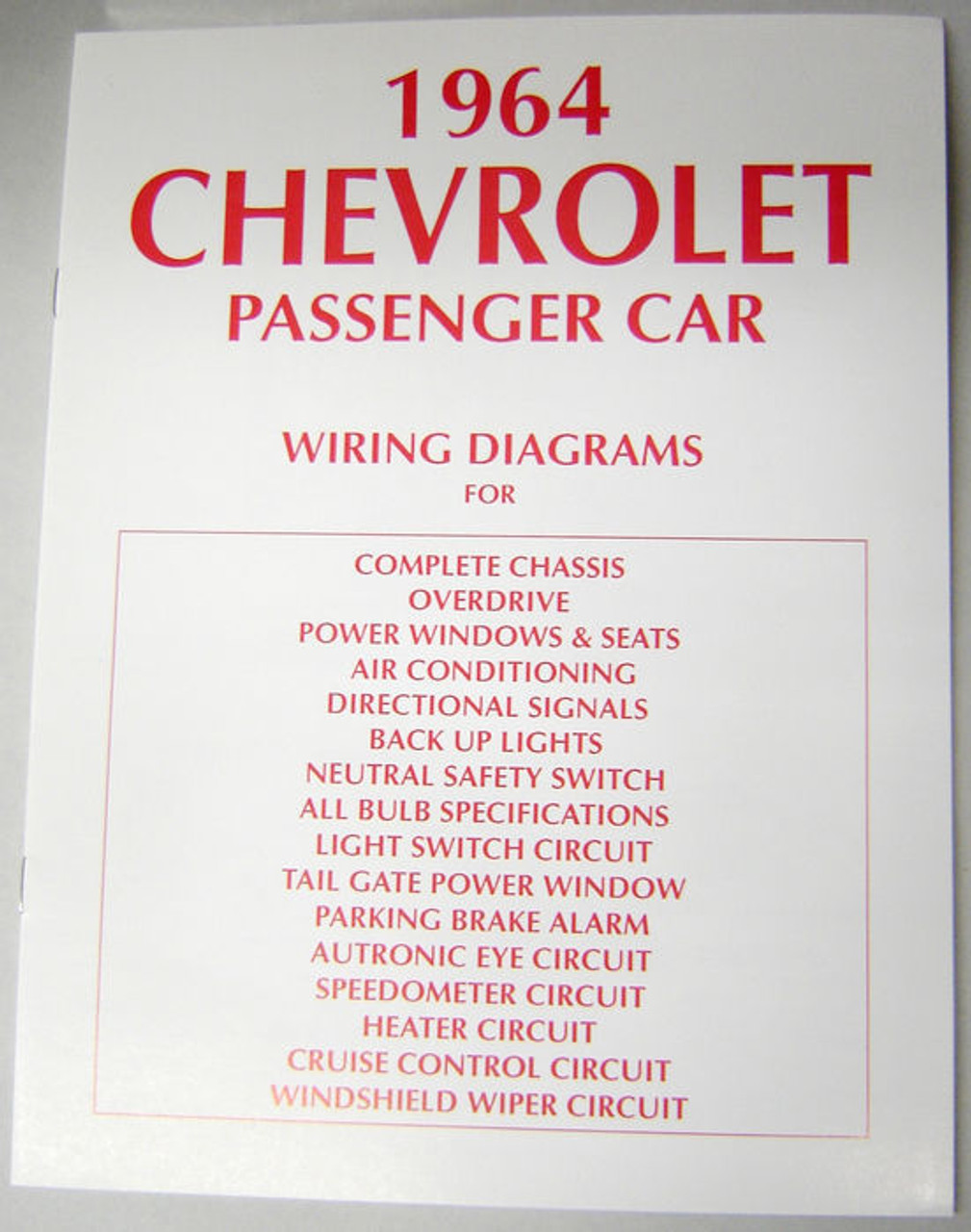 64 1964 Chevy Impala Electrical Wiring Diagram Manual I 5 Classic Chevy