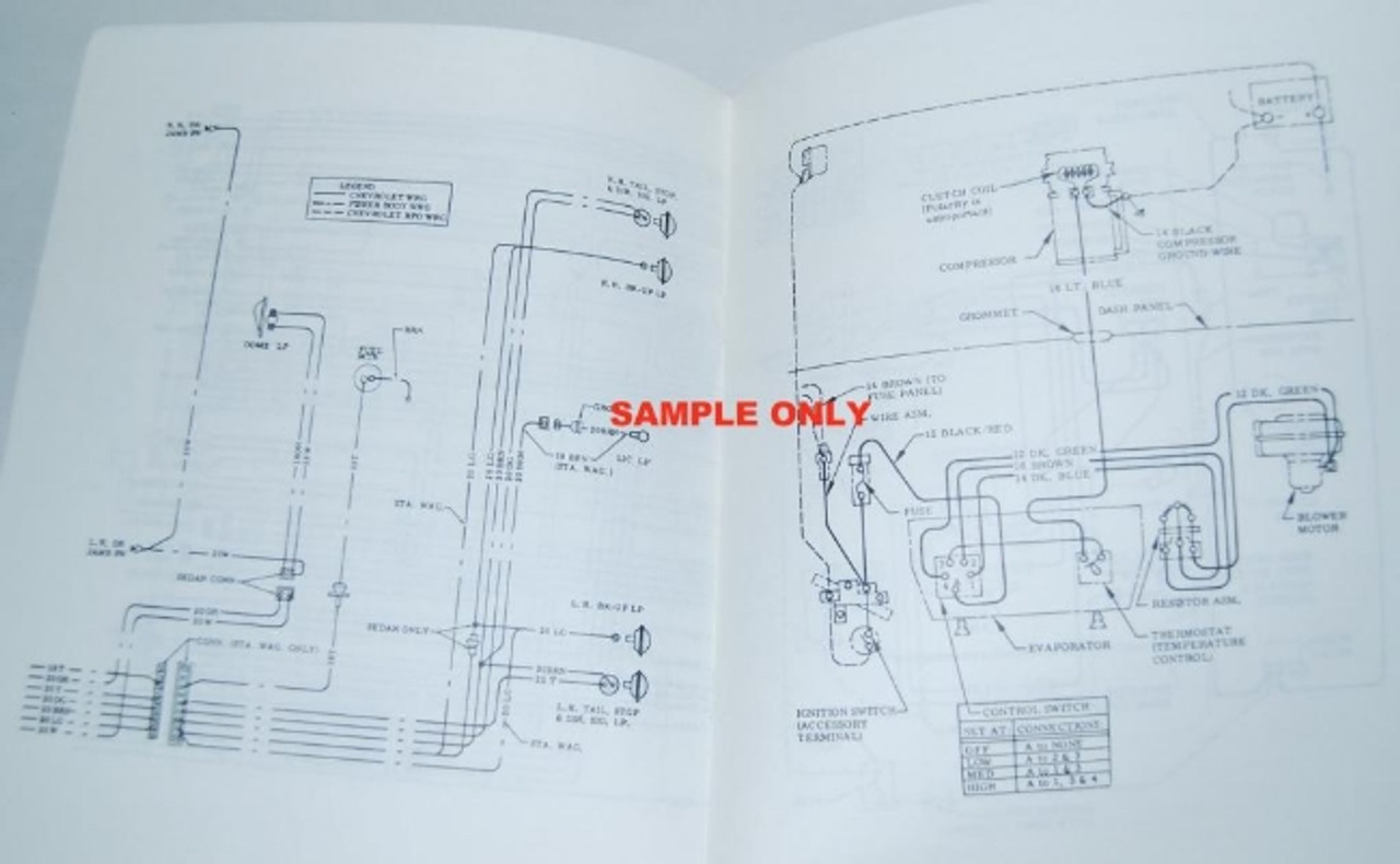 72 1972 Chevy Nova Electrical Wiring Diagram Manual I 5 Classic Chevy