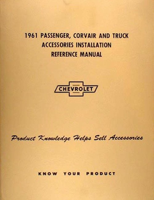 61 Chevy Impala Accessory Installation Manual 1961