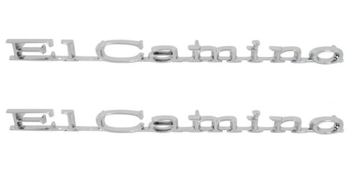 71 72 73 74 75 Chevy El Camino Front Fender Script Chrome  Emblems