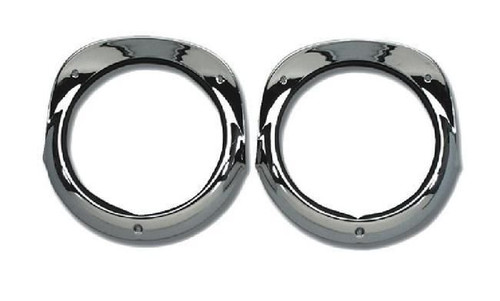 56 1956 Chevy Headlight Chrome Trim Bezels Pair USA