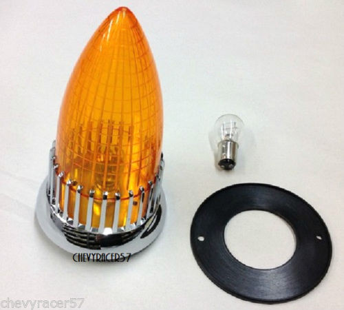 59 1959 Cadillac Tail Light Park Light Lamp Amber Lens Flat Flush Mount Bezel