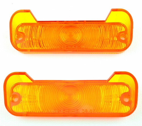 65 Chevrolet Chevelle & El Camino Amber Park Turn Signal Lenses Lens Pair 1965