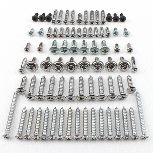 1959-1987 El Camino SS Trim Bezel, Screw & Bolt Kit - Chrome, Interior/Exterior