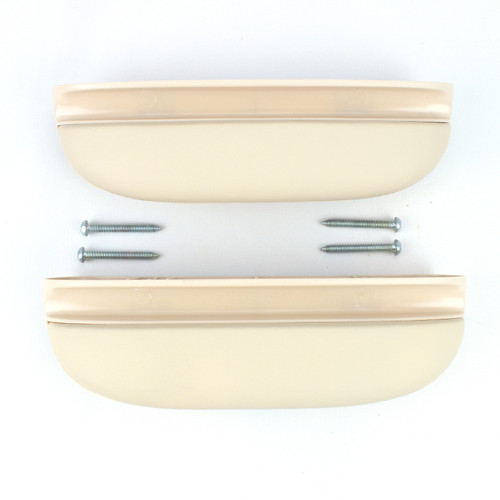 57 1957 Chevy 150 & 210 Arm Rests Armrests Bases Assemblies BEIGE LIGHT TAN