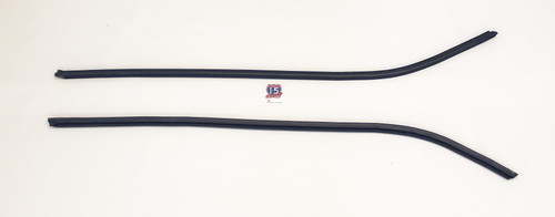56 57 Chevy 4 DOOR HARDTOP Pillarless Roofrail Rubber Weatherstrip Cloth Covered