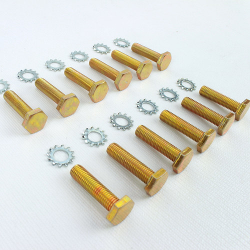 53 54 55 56 57 58 59 60 61 Chevy THIN HEAD GOLD ZINC Door Hinge To Door Bolt Set