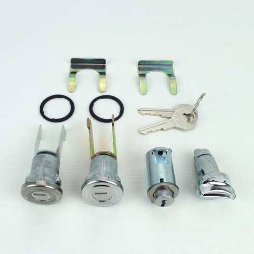 55 56 57 Chevy NOMAD & STATION WAGON Ignition Door Glove Box Ribbed Face Lock Set
