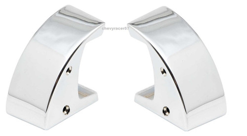 61 1961 CHEVY IMPALA ARMREST BASE CHROME END CAPS