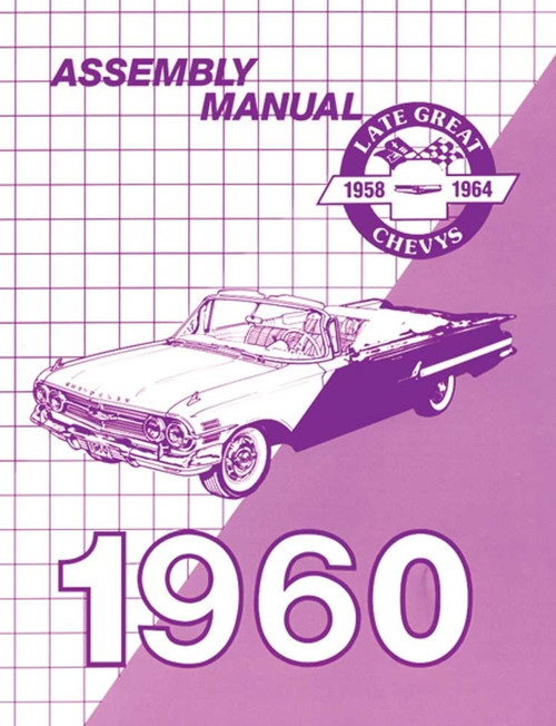 60 1960 Chevy Impala Factory Assembly Manual Guide Book